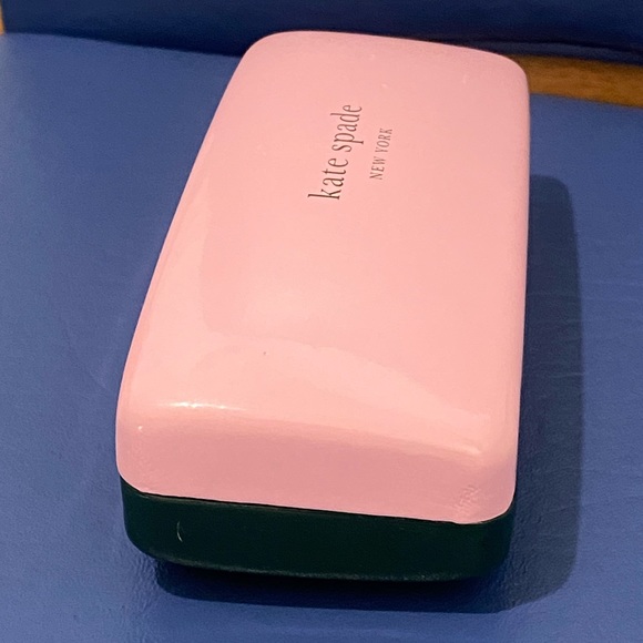 Kate Spade hard-case, clamshell eyewear case, pink and green - Picture 4 of 15